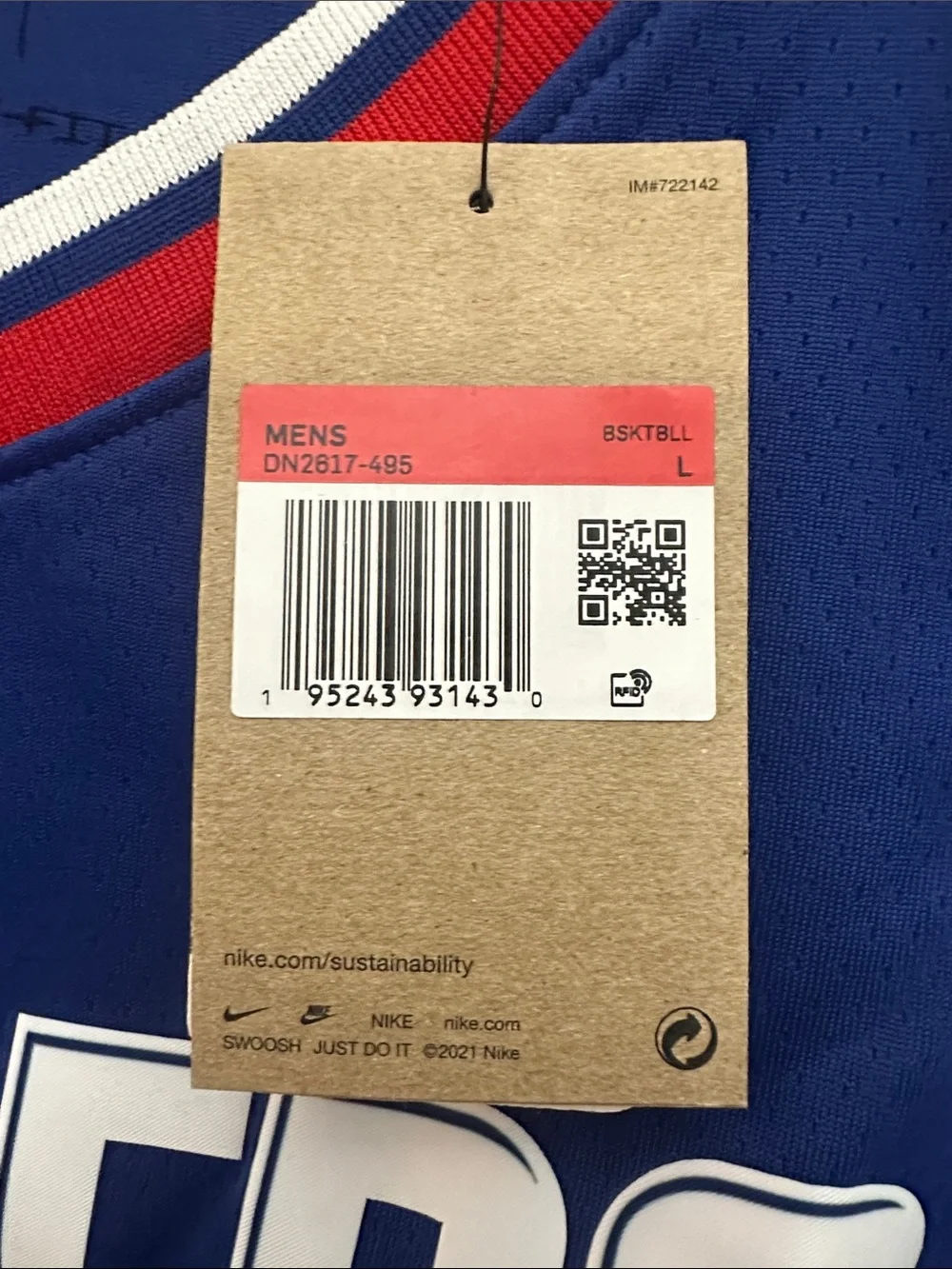 Nike Blue Clippers Basketball Jersey with Red and White Trim